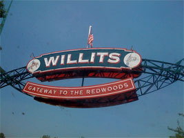 Willits city sign